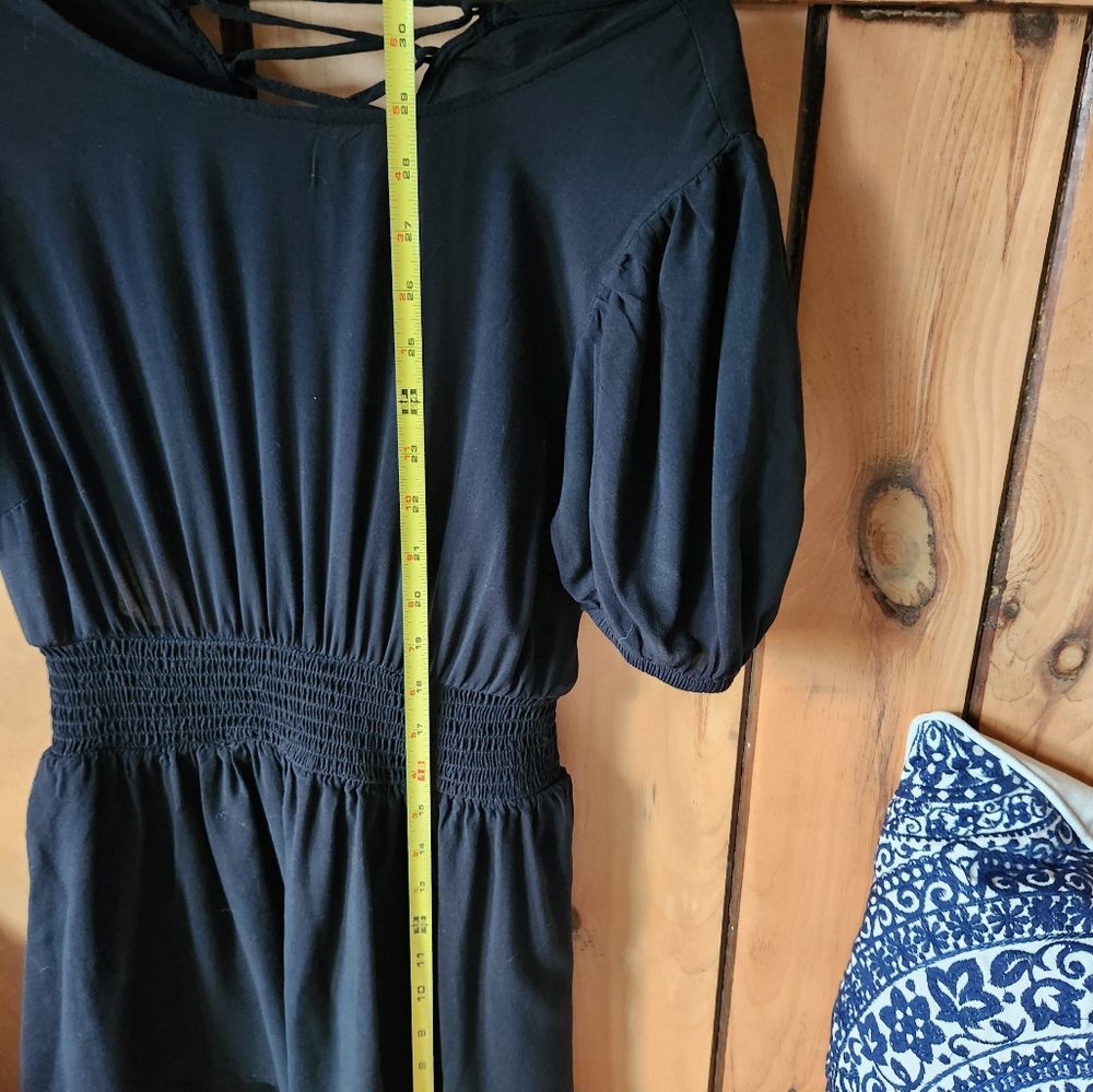 Black mini Wild Fable dress with open back and tie design - Picture 7 of 10